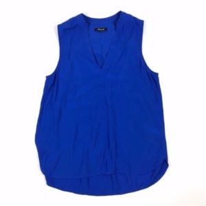 NWOT Madewell Bright Blue Sleeveless blouse